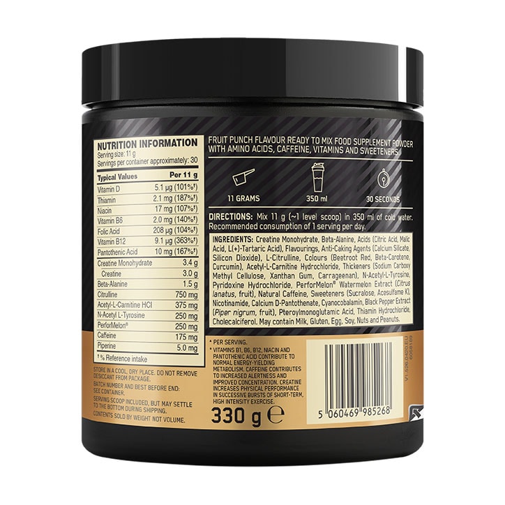 Optimum Nutrition Gold Standard Pre Workout Fruit Punch 330g